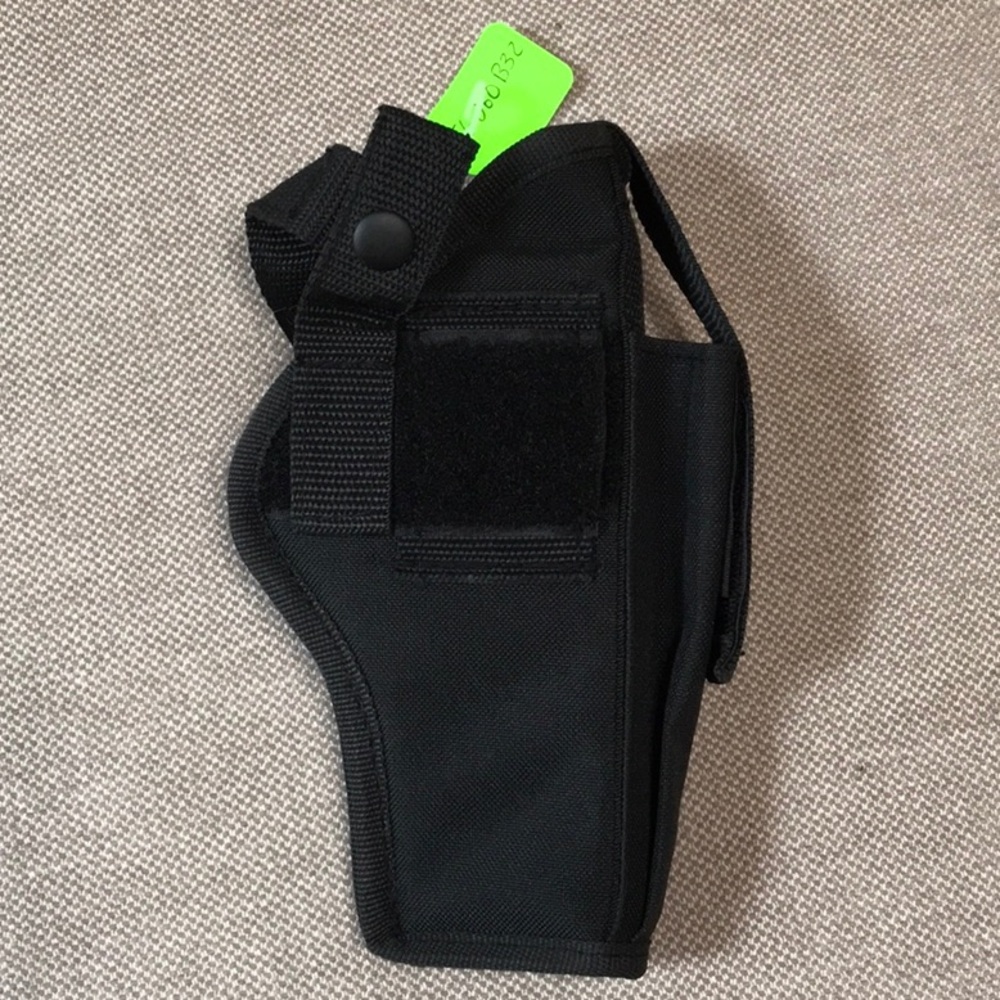 Black Ambidextrous Belt Holster with pouch Size 32